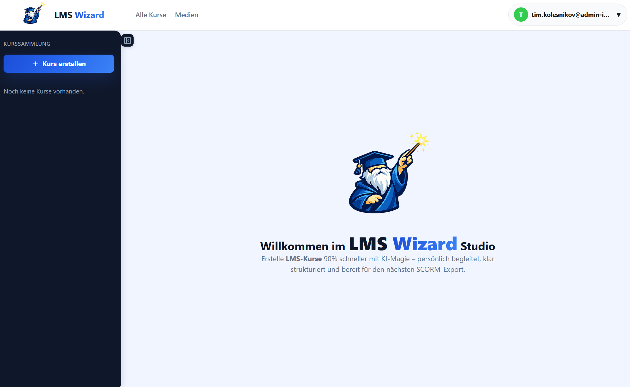 LMS Wizard Studio - Kurserstellung