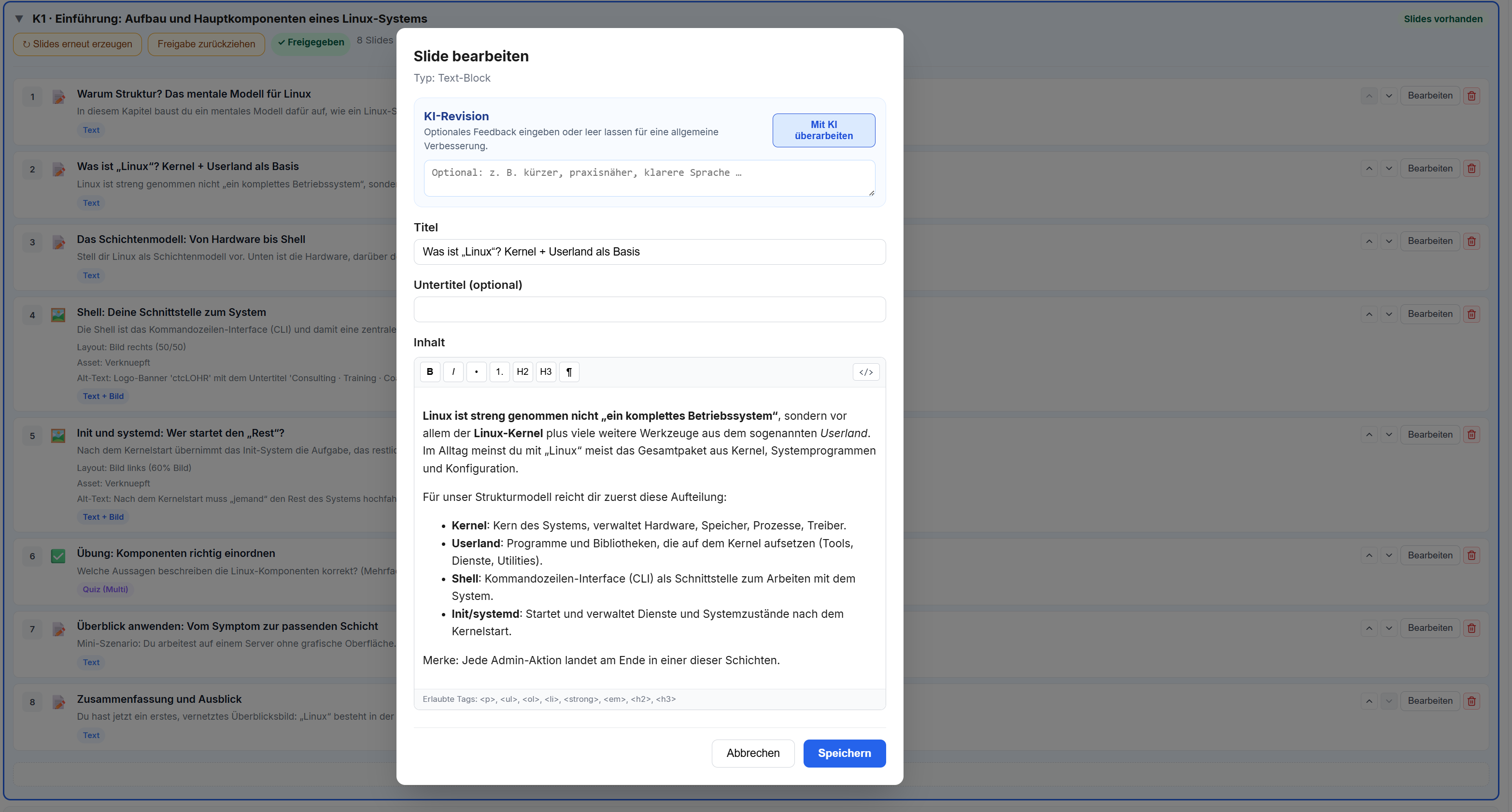 Professioneller Folien-Editor